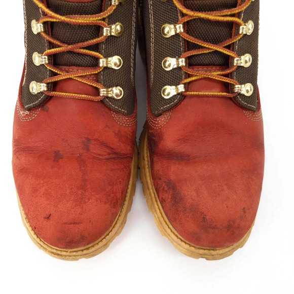 Timberland Leather Waterproof Boots Outdoor Workwear 13048 Cognac Men's US 12 - Picture 6 of 10